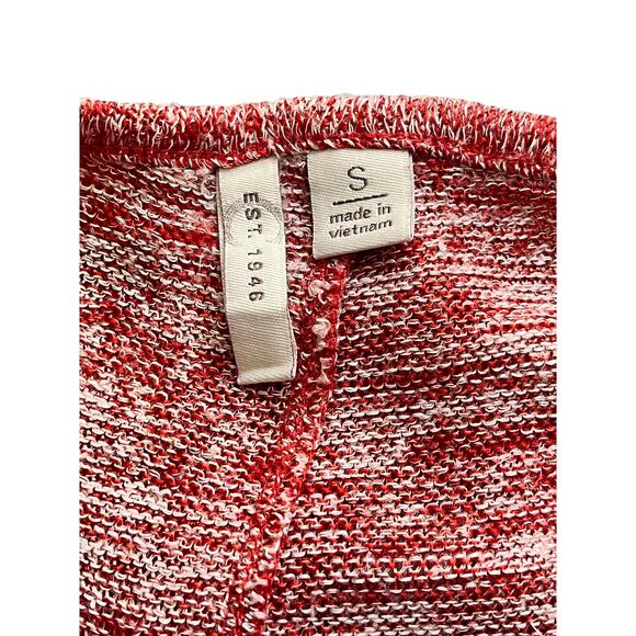 Red Marled Henley S – Suede Elbow Patches + Back Buttons - Picture 4 of 4